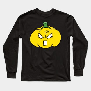 Angry Yellow Pepper Long Sleeve T-Shirt